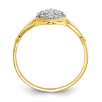 10k Clear CZ Cluster Ring