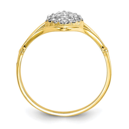 10k Clear CZ Cluster Ring