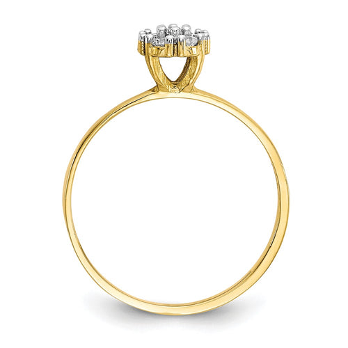 10k Clear CZ Cluster Promise Ring