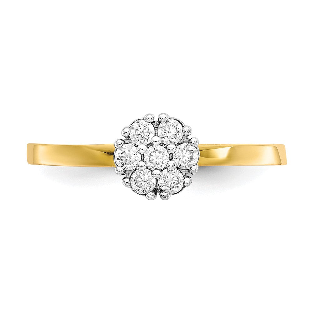 10k Clear CZ Cluster Promise Ring