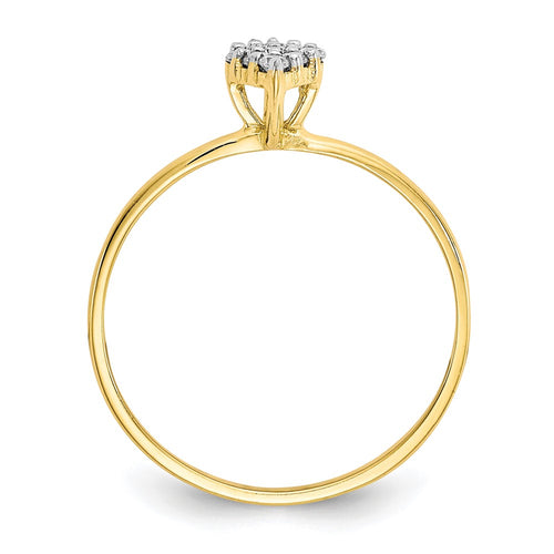 10k Clear CZ Cluster Promise Ring