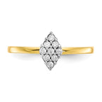 10k Clear CZ Cluster Promise Ring
