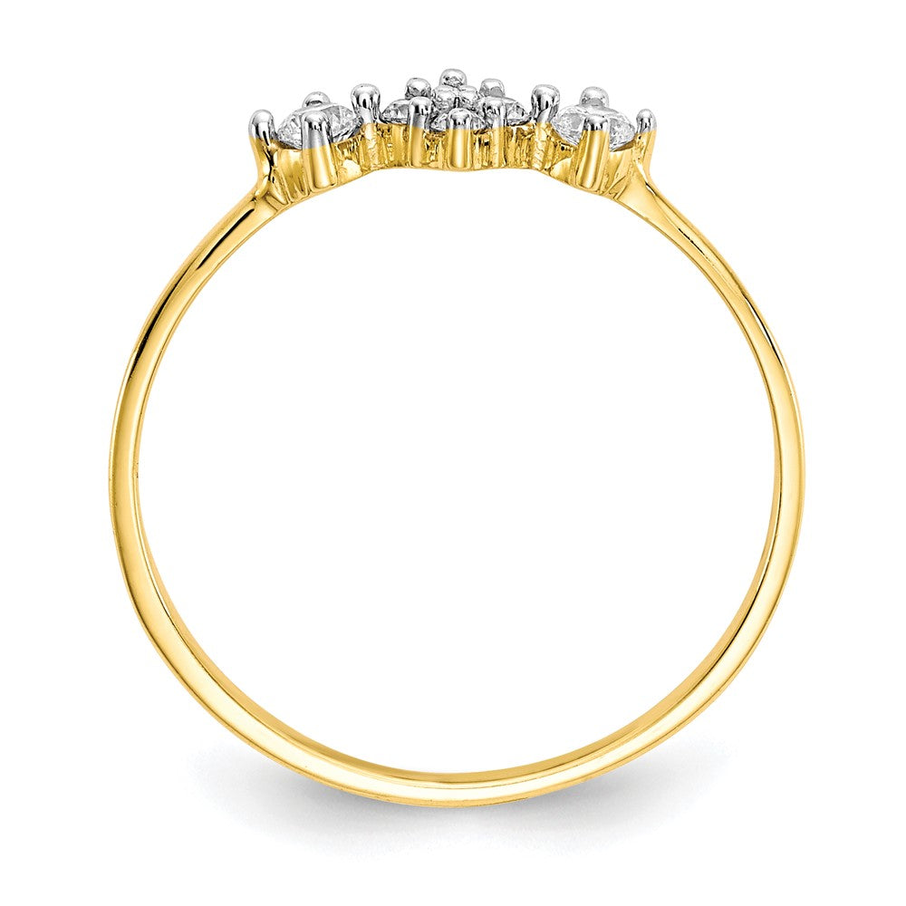 10k Clear CZ Fancy Ring