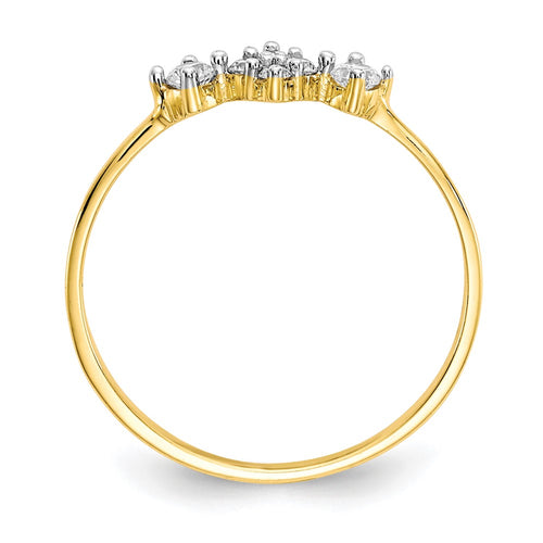 10k Clear CZ Fancy Ring