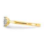 10k Clear CZ Fancy Ring
