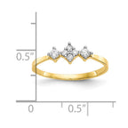 10k Clear CZ Fancy Ring