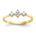 10k Clear CZ Fancy Ring