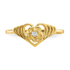 10k CZ Heart Ring