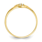 10k CZ Heart Ring