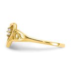 10k CZ Heart Ring