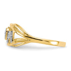 10K and White Rhodium MOM CZ Ring