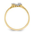 10K and White Rhodium CZ Butterfly Ring
