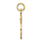 10k Solid Polished Dollar Sign Charm
