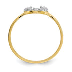 10k CZ Horseshoe Ring