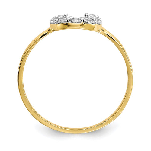 10k CZ Horseshoe Ring