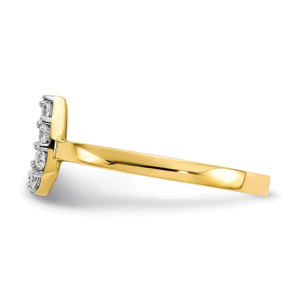 10k CZ Horseshoe Ring