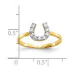 10k CZ Horseshoe Ring