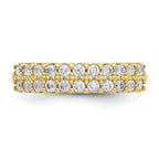 10k Fancy 2-Row Clear CZ Ring