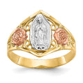 10k Two-tone and White Rhodium Our Lady of Guadalupe Ring