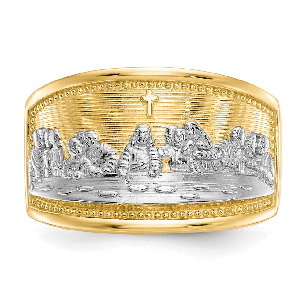 10k and White Rhodium Ladies Last Supper Ring