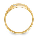 IB Goodman 10k and White Rhodium Mens Eagle Ring