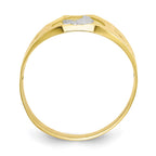 IB Goodman 10k and White Rhodium Mens Eagle Ring