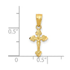 10k Tiny Crucifix Pendant