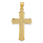 10k Textured Cross Pendant