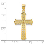 10k Textured Cross Pendant