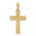 10k Textured Cross Pendant