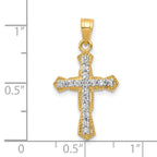 10k CZ Cross Pendant
