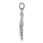 10k White Gold Reversible Crucifix / Cross Pendant