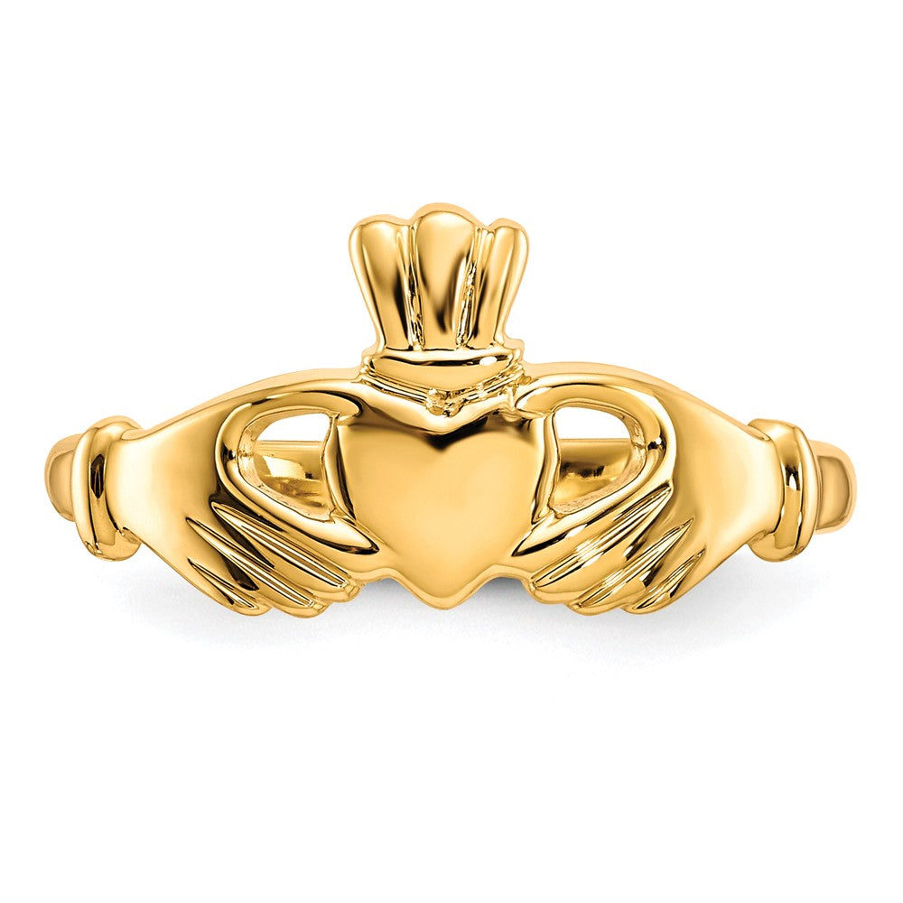 10k Polished Ladies Claddagh Ring
