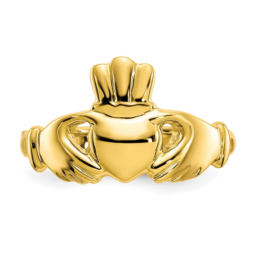 10k Polished Ladies Claddagh Ring