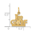 10K I Heart GOLF Charm