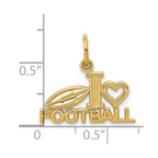 10k I Heart FOOTBALL Charm