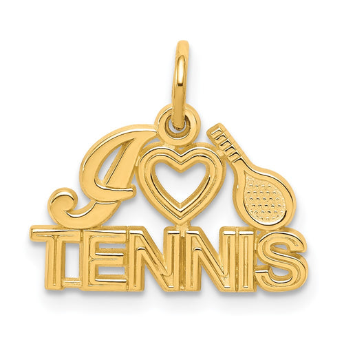 10K I Heart TENNIS Charm