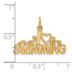 10k I Heart SWIMMING Charm