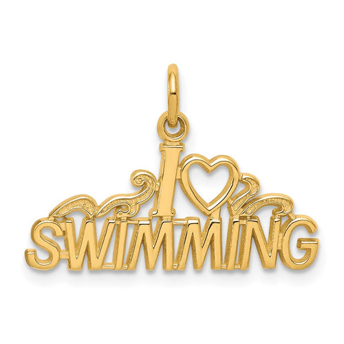 10k I Heart SWIMMING Charm