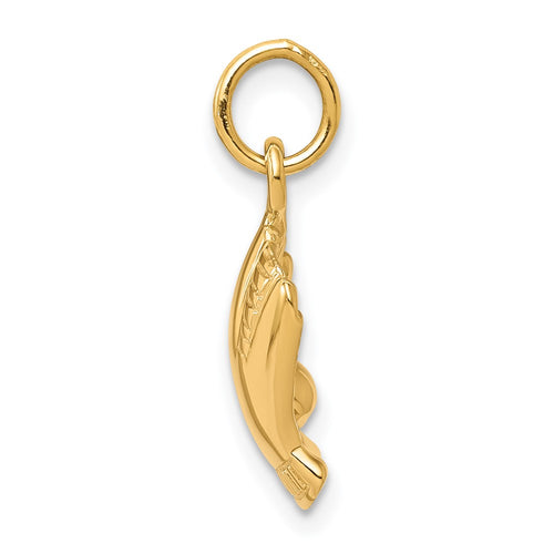 10K 3-D Baseball Glove and Ball Charm