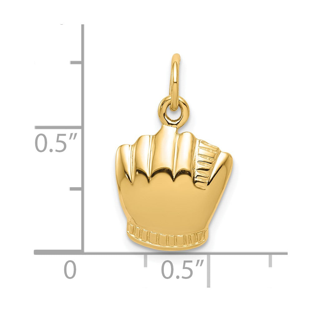 10K 3-D Baseball Glove and Ball Charm