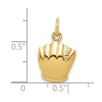 10K 3-D Baseball Glove and Ball Charm