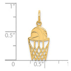 10K Basketball and Net Charm