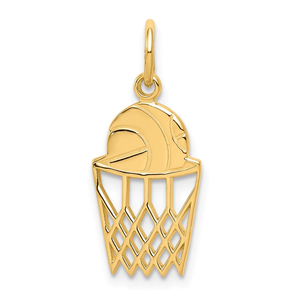 10K Basketball and Net Charm