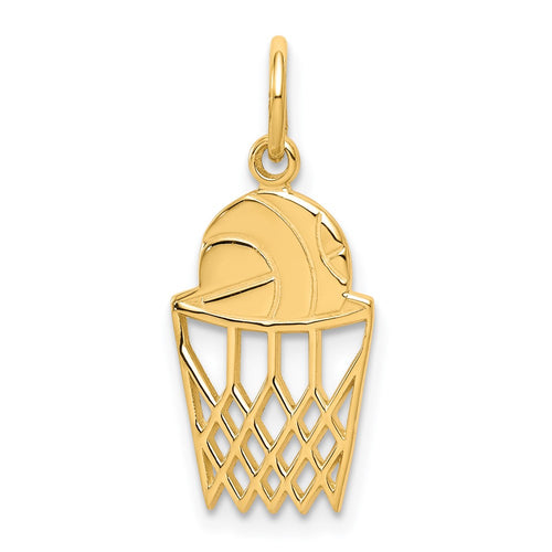 10K Basketball and Net Charm