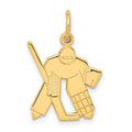 10K Hockey Goalie Charm