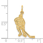 10K Hockey Player Charm
