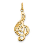 10k Treble Clef Charm