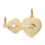 10K HE WHO HOLDS THE KEY. Heart and Key 2-Piece Break-apart Charm