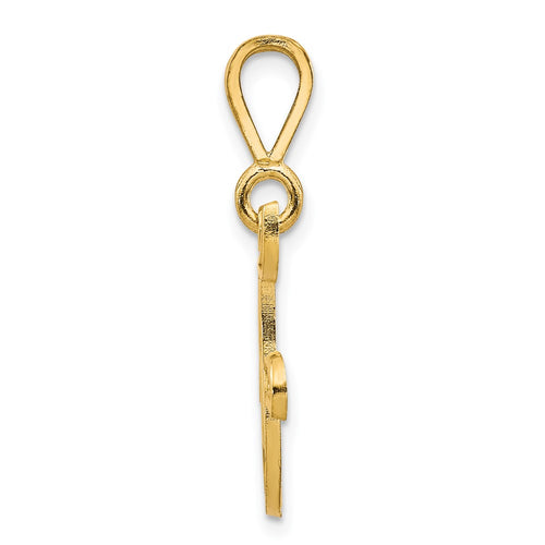 10k Large Filigree Initial F Pendant